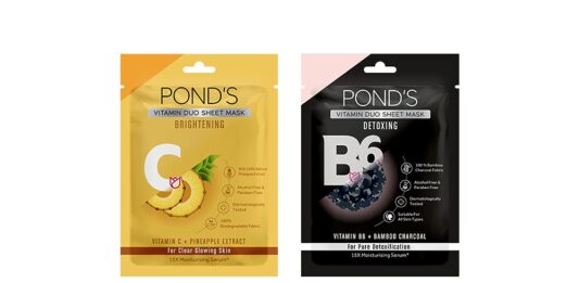 पोंड्स का नया duo विटामिन वाला शीट मास्क हुआ लांच (Ponds Vitamin Duo Sheet Mask) Ponds Vitamin Sheet mask