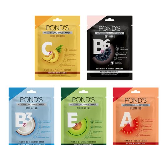पोंड्स का नया duo विटामिन वाला शीट मास्क हुआ लांच (Ponds Vitamin Duo Sheet Mask) Ponds Vitamin Sheet mask